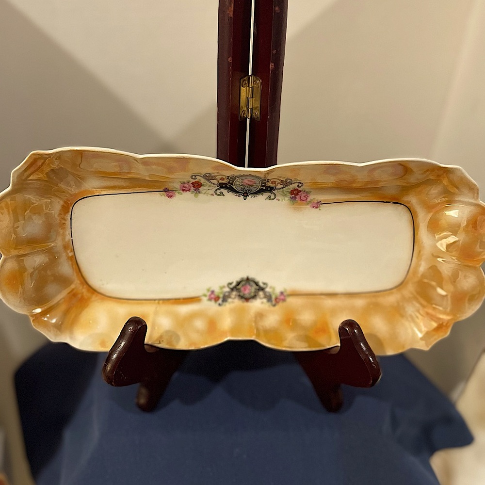 Vintage Lusterware Relish Dish